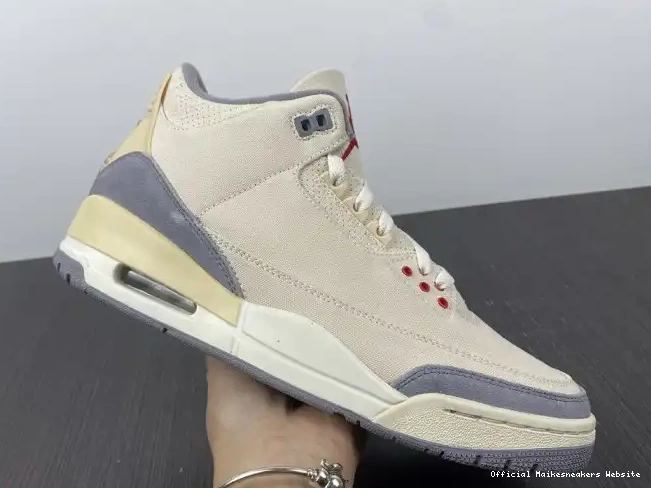 Official Maikesneakers Muslin 3 Air Jordan Retro DH7139-100 0419